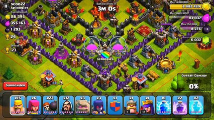 Clash of Clans - Defenseless Champion #18 Defense Replays...