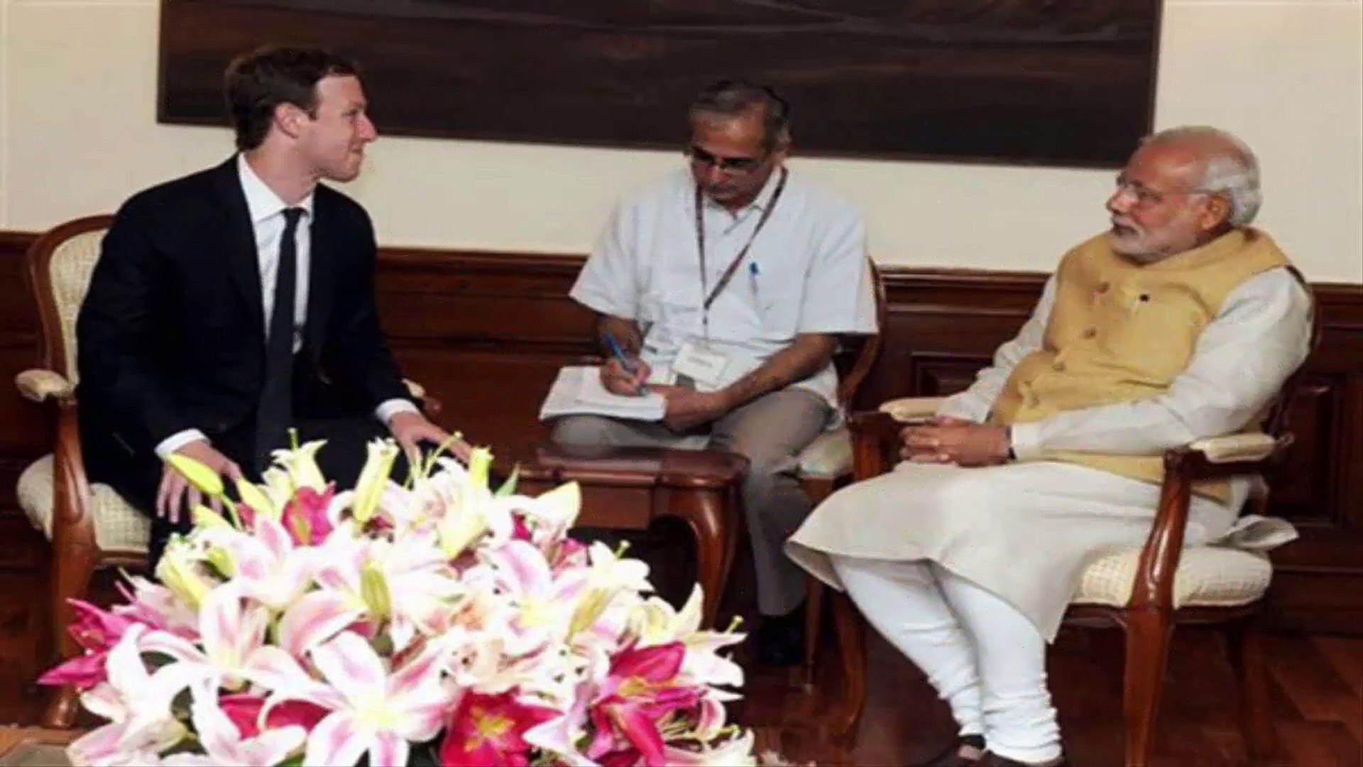 ⁣Facebook CEO Mark Zuckerberg meets Prime Minister Narendra Modi