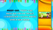Pussy Cat Karaoke Version With Lyrics Cartoon/Animated English Nursery Rhymes For Kids