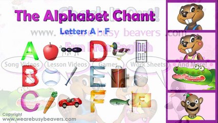 Alphabet Chant 1. A to F - Preschool Kindergarten Video