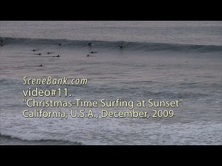 Christmas-Time Surfing at Sunset