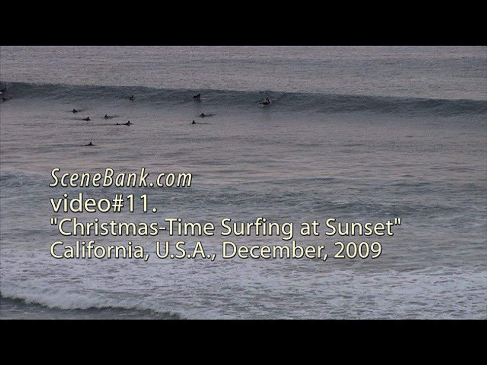 Christmas-Time Surfing at Sunset