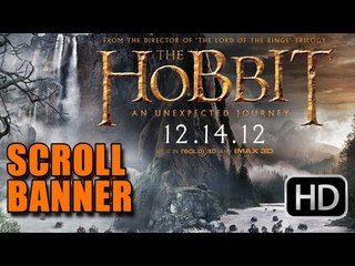 The Hobbit An Unexpected Journey Scroll Banner - Comic-Con 2012