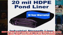 BEST  35 x 30 20mil HDPE Liner for Koi Ponds Industrial Containment Commercial Lakes REVIEW