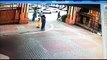 Chain Snatching Captured On CCTV : Thief on bike Snatches Womans Ornament