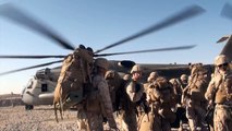 U.S. Marines Travel Aboard CH 53E Super Stallion