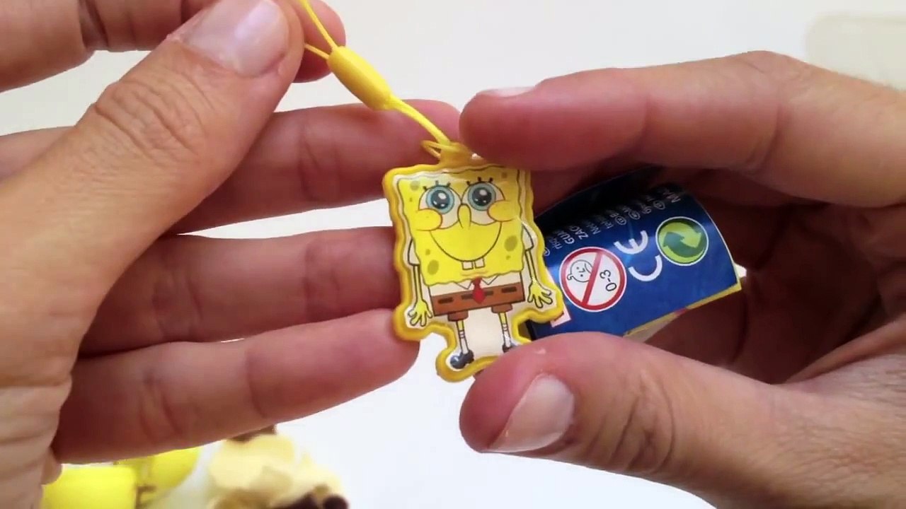 SpongeBob and The Penguins of Madagascar Kinder Surprise Chocolate Eggs Unwrapping