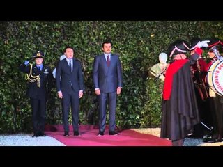 Roma - Renzi riceve l'Emiro del Qatar (28.01.16)