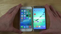 iPhone 6 iOS 9 Beta vs. Samsung Galaxy S6 Edge Android 5.0.2 Lollipop - Which Is Faster? (4K)