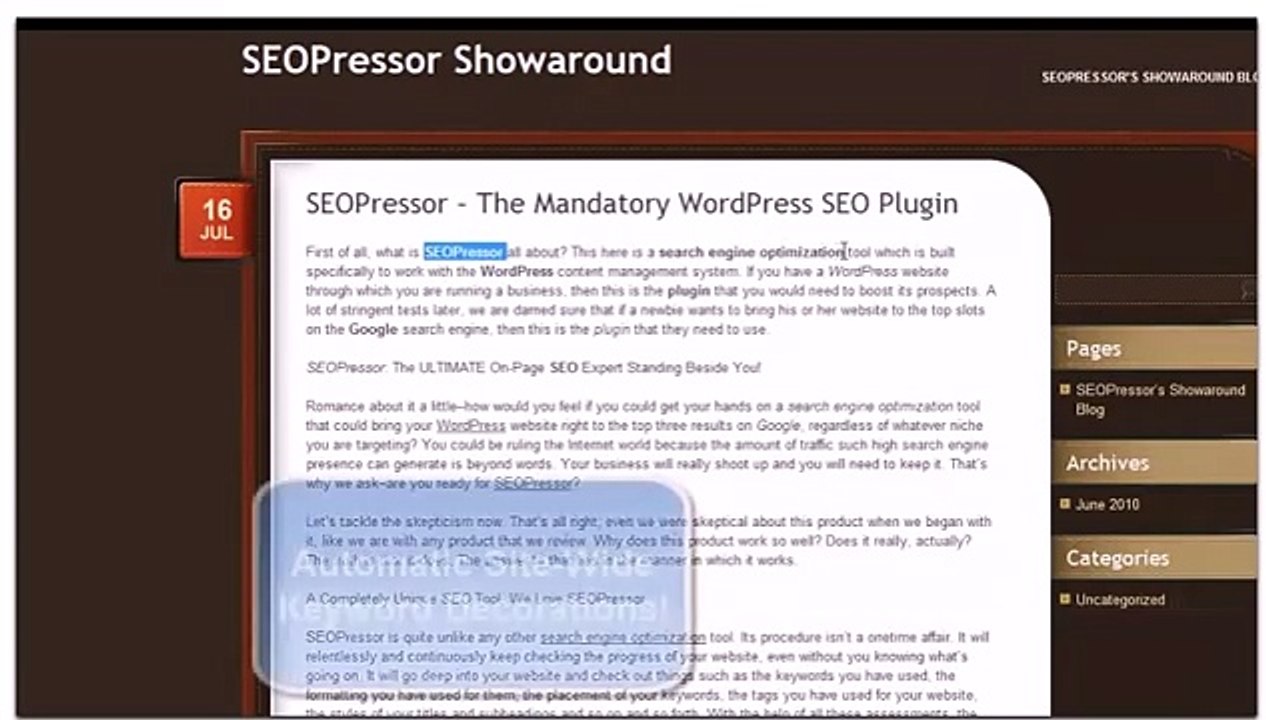 SEOpressor - The #1 Wordpress Plugin