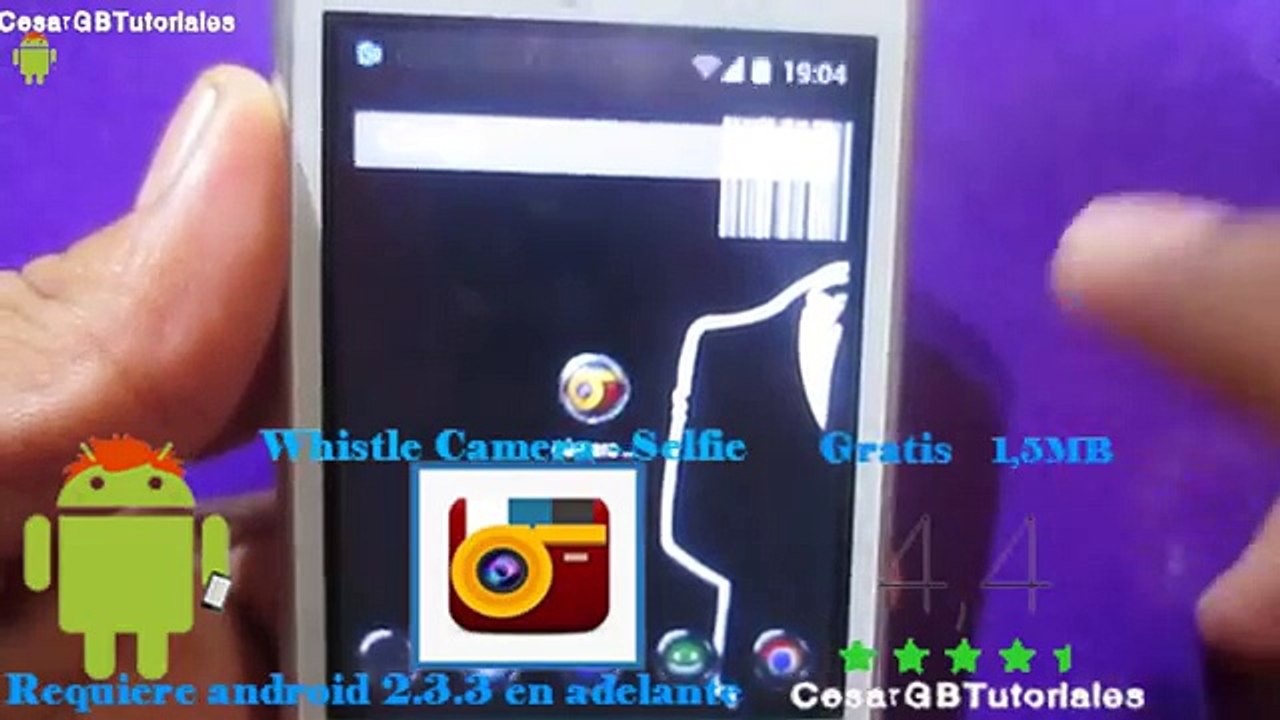 Toma fotos con tu Android con silbidos - CesarGBTutoriales