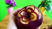 Art In Apple Roses - Fruit Carving Apple Secret Flower Garnish _ Fruit Decoration