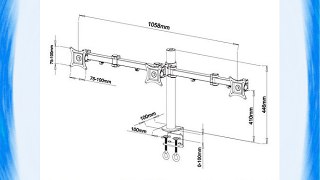 Soporte de mesa para 3 pantallas/monitores LCD TFT 13 - 20 pulgadas