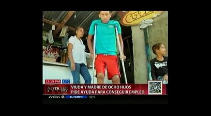 Viuda y madre de 8 hijos pide ayuda para conseguir empleo