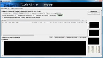 TradeMiner Scan by Month
