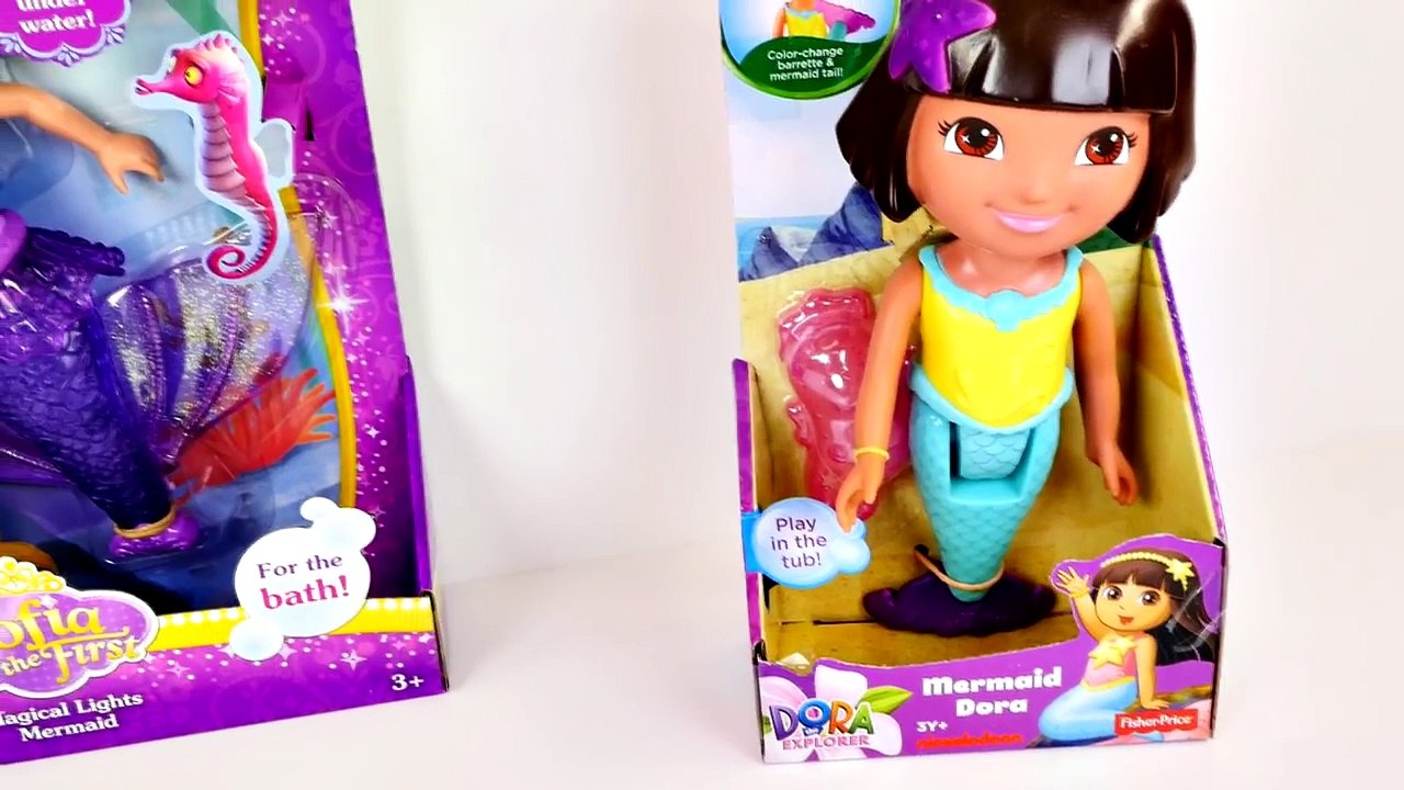 Mermaids Sofia The First + Color Changing Dora The Explorer Magical Treasure Hunt Iluminará Sirenas