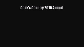 Cook's Country 2010 Annual  Free Books