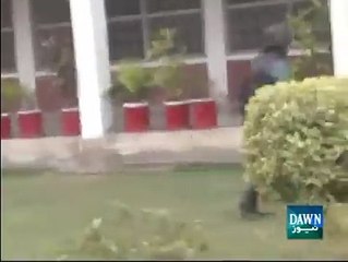 Panic spread among Punjab University students as law enforcement agencies conduc