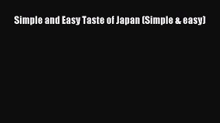 Simple and Easy Taste of Japan (Simple & easy)  Free Books