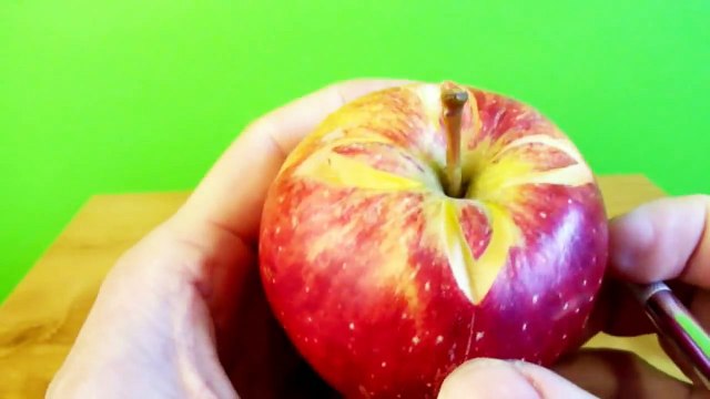Art In Apples Flower - Fruit Carving 'Apple Heart LOVE Flowers' Tutorial