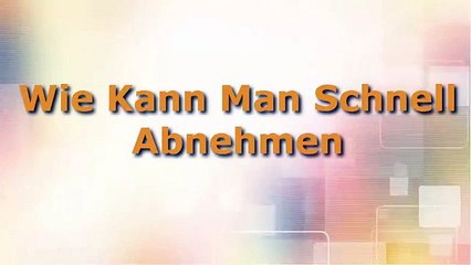 Wie Kann Man Schnell Abnehmen - Fett Weg Faktor