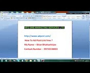 How To Ad Vew and Link Copy On Adpost.com