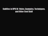 [PDF Download] Subfiles in RPG IV : Rules Examples Techniques and Other Cool Stuff [Read] Online