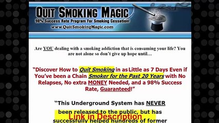 Quit Smoking Magic Review - The Best Way To Stop Smoking Program