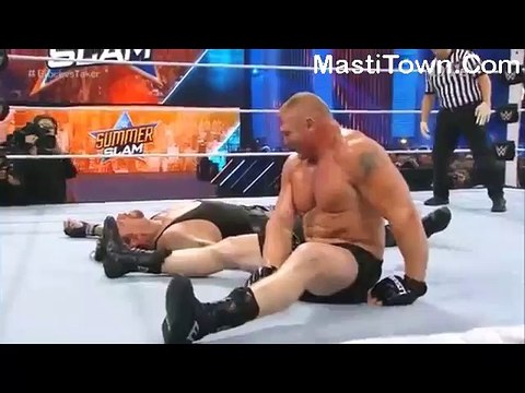 Undertaker creepy laugh at brock lesnar summerslam 2015
