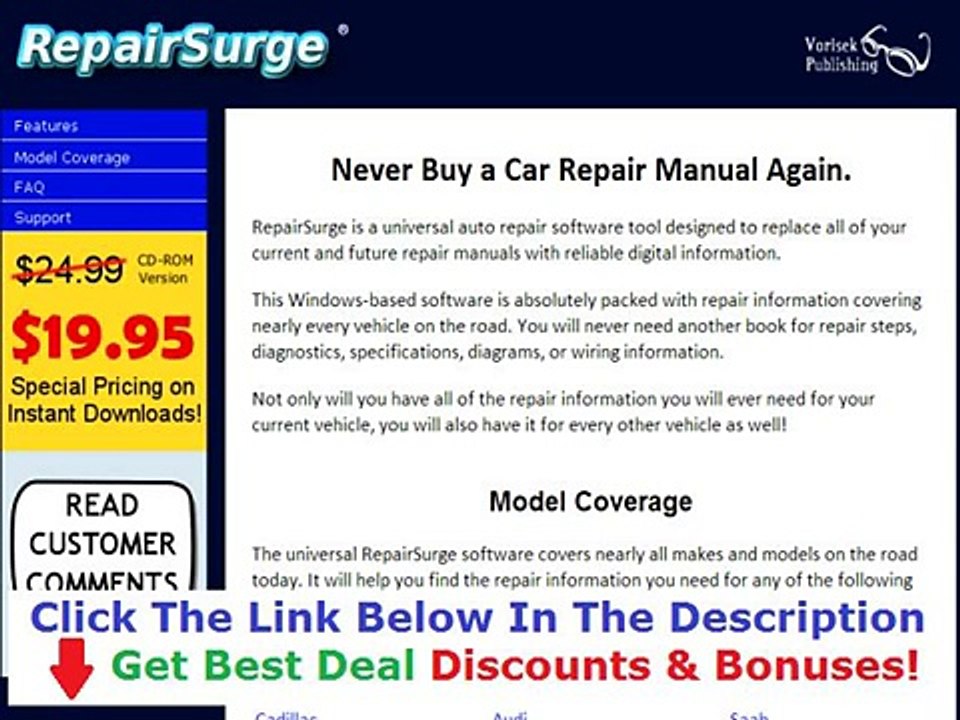 Repairsurge Auto Repair Manual Software Free +++ 50% OFF +++ Discount Link