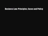 Business Law: Principles Cases and Policy Read Online PDF