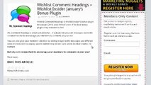 Wishlist Member Registration Widget