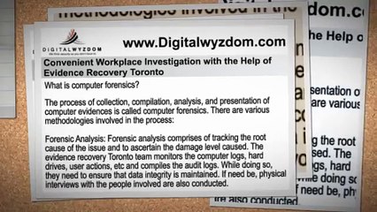 Convenient Workplace Investigation with the Help of Evidence Recovery Toronto