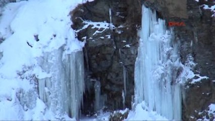 Kars - Susuz Şelalesini Sibirya Soğuğu Vurdu