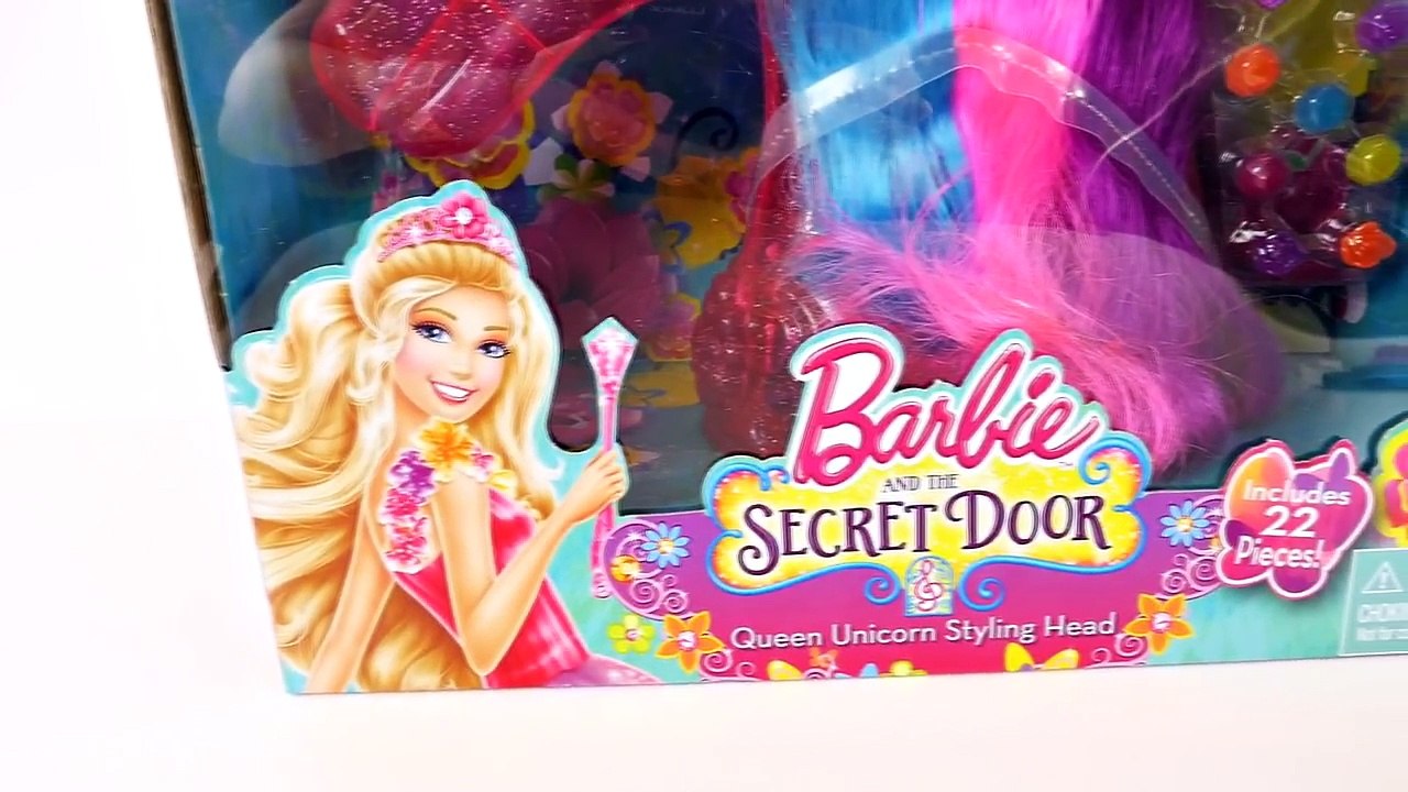 GIANT My Barbie Queen Unicorn Styling Head Barbie and the Secret Door Gems & Barrettes Pon