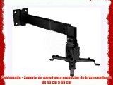 Cablematic - Soporte de pared para proyector de brazo cuadrado de 43 cm a 65 cm
