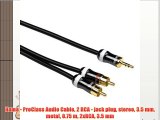 Hama - ProClass Audio Cable 2 RCA - jack plug stereo 3.5 mm metal 0.75 m 2xRCA 3.5 mm