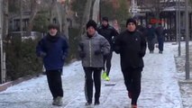 Konya - Yaşlarına Aldırış Etmeden Dondurucu Soğuğa Rağmen Spordan Vazgeçmiyorlar