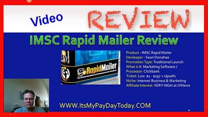 IMSC Rapid Mailer Review - A Good Product but There is a FREE Alternative to IMSC Rapid Mailer