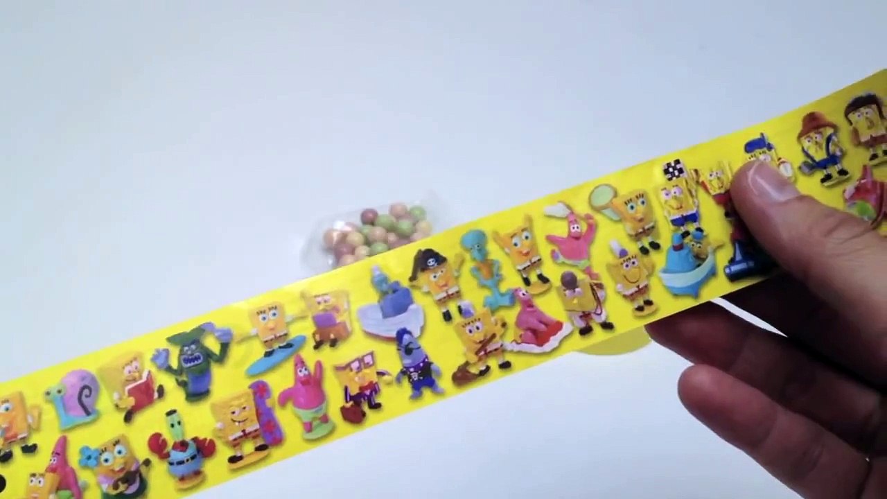 2 SpongeBob Super Surprise Candy Eggs Unboxing Toys - Kidstvsongs