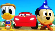 FUNNY Donald Duck & Disney Mickey Mouse Playing With Lightning Mcqueen Cars !