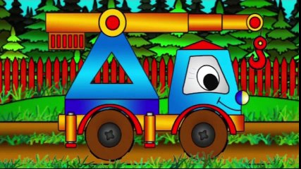 Apprendre les formes en construisant une grue | Dessins animés en français  Fun Fan FUN Videos