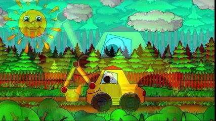 Apprendre les formes en construisant une pelleteuse | Dessins animés en français  Fun Fan FUN Videos