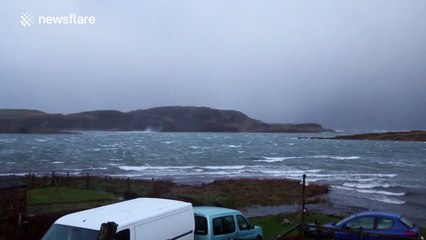 Storm Gertrude lashes Scottish coast