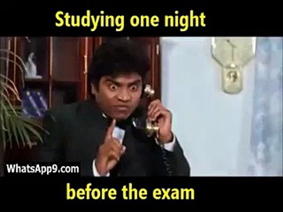 Exam Ke Ek Din Pahle Ki Padhai Ka Natija - Very Funny(freefunny.in)