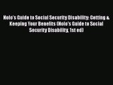 Nolo's Guide to Social Security Disability: Getting & Keeping Your Benefits (Nolo's Guide to