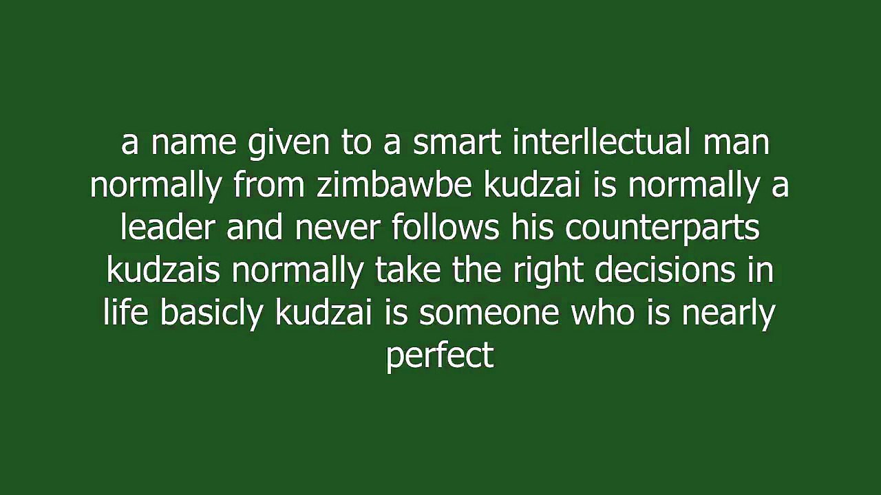 kudzai meaning and pronunciation