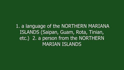 chamorro meaning and pronunciation