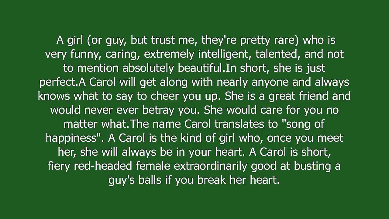 Carol meaning and pronunciation video Dailymotion