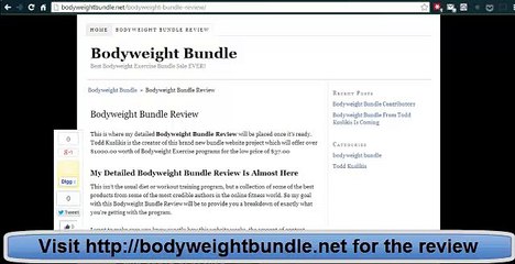 Bodyweight Bundle Review - DETAILED REVIEW!